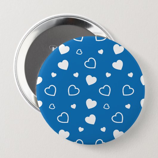 Stilisierte Herzen Muster 7 Button (Vorne & Hinten)