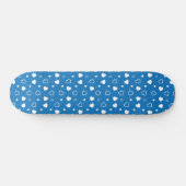 Stilisierte Herzen Muster 7 Skateboard (Horizontal)