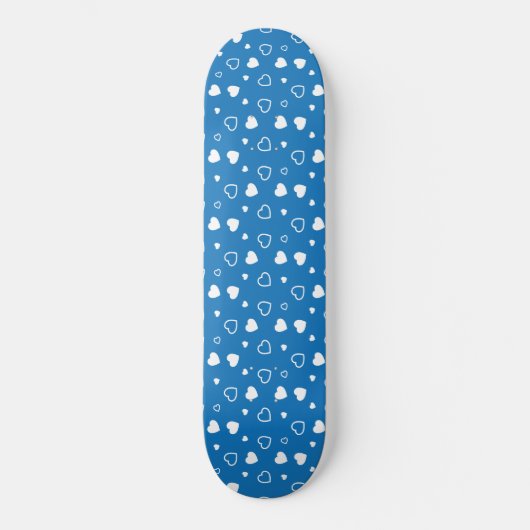 Stilisierte Herzen Muster 7 Skateboard (Vorderseite)