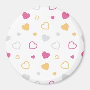 Stilisierte Herzmuster Magnet