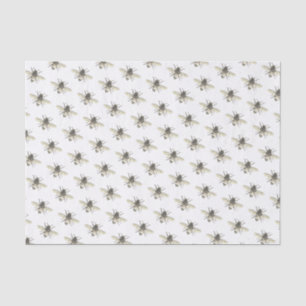 Stilisierte Honigbiene im Weißzettel Seidenpapier