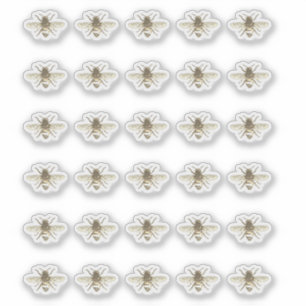 Stilisierte Honigbienenhalter Aufkleber