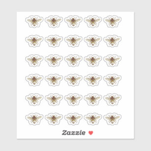 Stilisierte Honigbienenhalter Aufkleber