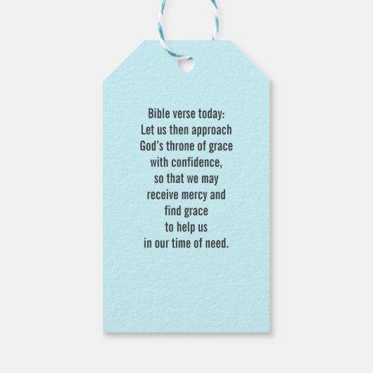 Stilisierte Hydrangea-Blumenmuster - Elegantes Bla Geschenkanhänger (Rückseite)