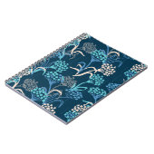 Stilisierte Hydrangea-Blumenmuster - Elegantes Bla Notizblock (Linke Seite)