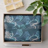 Stilisierte Hydrangea-Blumenmuster - Elegantes Bla Seidenpapier (Geschenk)