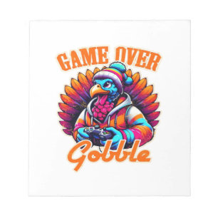 Stilisierte Kapuzenpullover Truthahn Gamer mit abg Notizblock