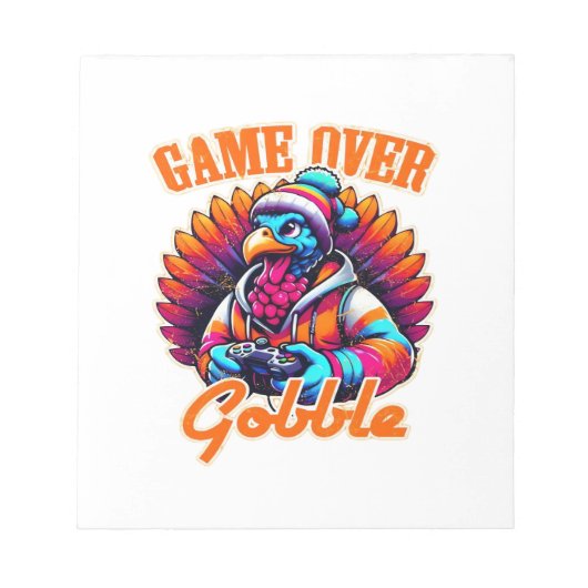 Stilisierte Kapuzenpullover Truthahn Gamer mit abg Notizblock (Vorderseite)