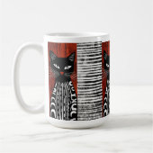 Stilisierte Katze Kaffeetasse (Links)