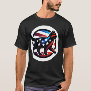 stilisierte Katzensilhouette mit Farben der amerik T-Shirt