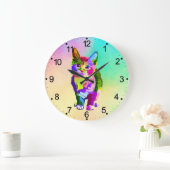 Stilisierte Kitten Prismatic Design-32345 Große Wanduhr (Zuhause)