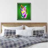 Stilisierte Kitten Prismatic Design-32345 Leinwanddruck (Insitu (Schlafzimmer))