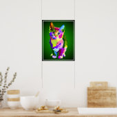 Stilisierte Kitten Prismatic Design-32345 Poster (Küche)