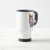 Stilisierte Kitten Prismatic Design-32345 Reisebecher (VorderseiteRechts)