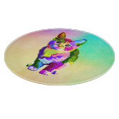 Stilisierte Kitten Prismatic Design-32345 Schneidebrett (Ecke)