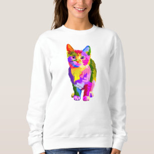 Stilisierte Kitten Prismatic Design-32345 Sweatshirt