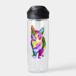 Stilisierte Kitten Prismatic Design-32345 Trinkflasche