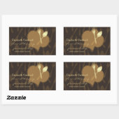 Stilisierte Koch-Hut & Golden Gabel & Spoon-Sticke Rechteckiger Aufkleber (Blatt)