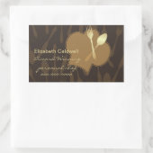 Stilisierte Koch-Hut & Golden Gabel & Spoon-Sticke Rechteckiger Aufkleber (Tasche)