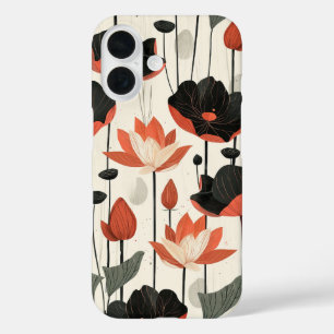 Stilisierte Lotus iPhone 16 Hülle