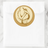 Stilisierte Masse Runder Aufkleber (Tasche)