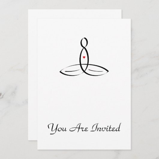 Stilisierte Meditation Einladung (Vorne/Hinten)