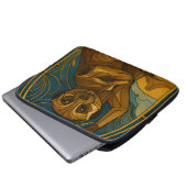 Stilisierte Meerkat Pair Under Starry Sky Laptopschutzhülle (Vorne Knopf)