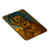 Stilisierte Meerkat Pair Under Starry Sky Magnet (Rechte Seite)