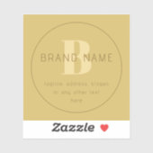 Stilisierte moderne Minimal Gold Rücksendeadresse Aufkleber (Blatt)