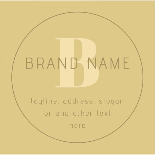 Stilisierte moderne Minimal Gold Rücksendeadresse Aufkleber (Vorderseite)