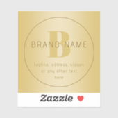 Stilisierte moderne Minimal Gold Rücksendeadresse Aufkleber (Blatt)