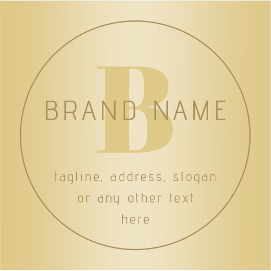 Stilisierte moderne Minimal Gold Rücksendeadresse Aufkleber (Vorderseite)