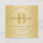 Stilisierte moderne Minimal Gold Rücksendeadresse Begleitkarte (Vorderseite)