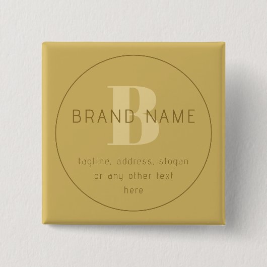 Stilisierte moderne Minimal Gold Rücksendeadresse Button (Vorderseite)