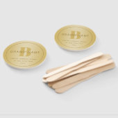 Stilisierte moderne Minimal Gold Rücksendeadresse Fächer (Non-assembled)