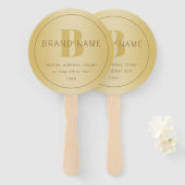 Stilisierte moderne Minimal Gold Rücksendeadresse Fächer (Vorne und Hinten)