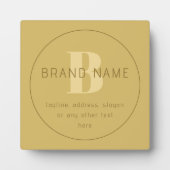 Stilisierte moderne Minimal Gold Rücksendeadresse Fotoplatte (Vorderseite)