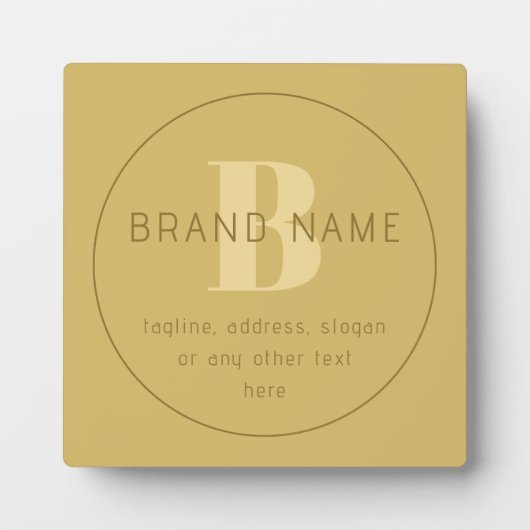 Stilisierte moderne Minimal Gold Rücksendeadresse Fotoplatte (Vorderseite)