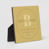 Stilisierte moderne Minimal Gold Rücksendeadresse Fotoplatte (Vorderseite)