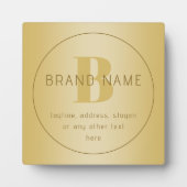 Stilisierte moderne Minimal Gold Rücksendeadresse Fotoplatte (Vorderseite)