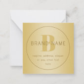 Stilisierte moderne Minimal Gold Rücksendeadresse Mitteilungskarte (Vorderseite)