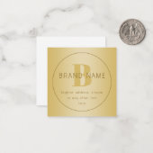 Stilisierte moderne Minimal Gold Rücksendeadresse Mitteilungskarte (Vorderseite/Rückseite Beispiel)