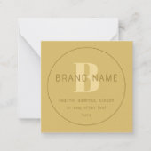 Stilisierte moderne Minimal Gold Rücksendeadresse Mitteilungskarte (Vorderseite)