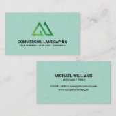Stilisierte Mountain Green Natural Logos Visitenkarte (Vorne/Hinten)