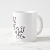 Stilisierte mythische Abbildung Jumbo-Tasse (Vorderseite Rechts)