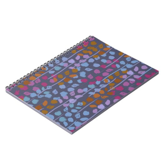 Stilisierte, nahtlose Blumenmuster. Vintage Nachah Notizblock (Linke Seite)