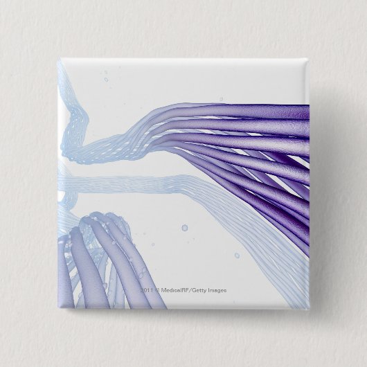 Stilisierte Nervenfasern Button (Vorderseite)
