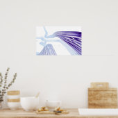 Stilisierte Nervenfasern Poster (Küche)