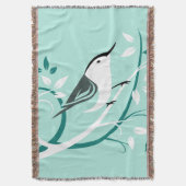 Stilisierte Nuthatch in Tree Decke (Vorderseite Vertikal)