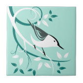 Stilisierte Nuthatch in Tree Fliese (Vorderseite)